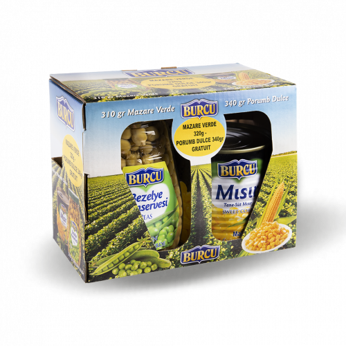 310gr Bezelye Konservesi 340gr Mısır